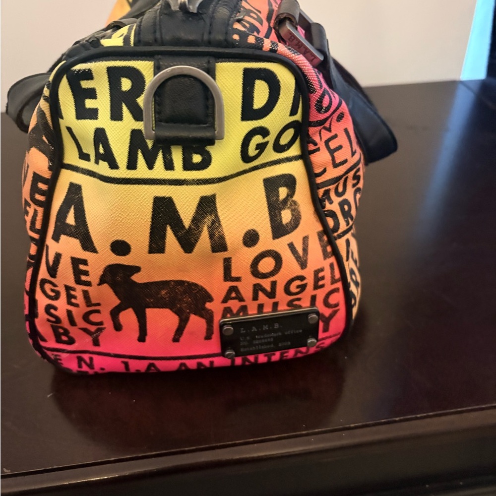 L.A.M.B. by Gwen Stefani neon satchel - Picture 4 of 5
